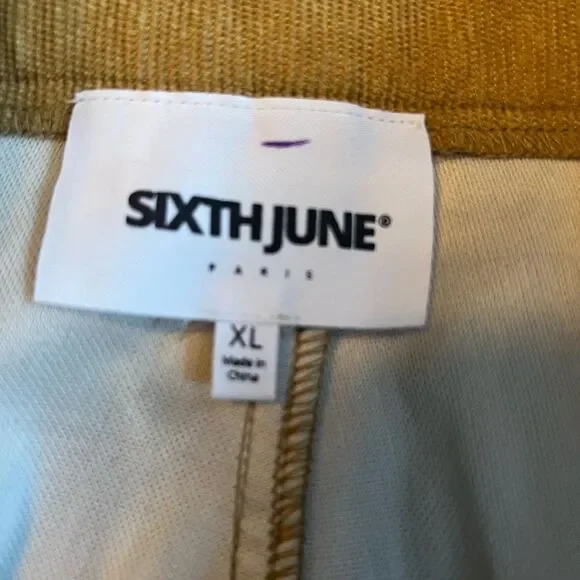 Sixth June Utility Corduroy Pants Sz XL Brown Large Pockets Side Straps Festival - Picture 8 of 9